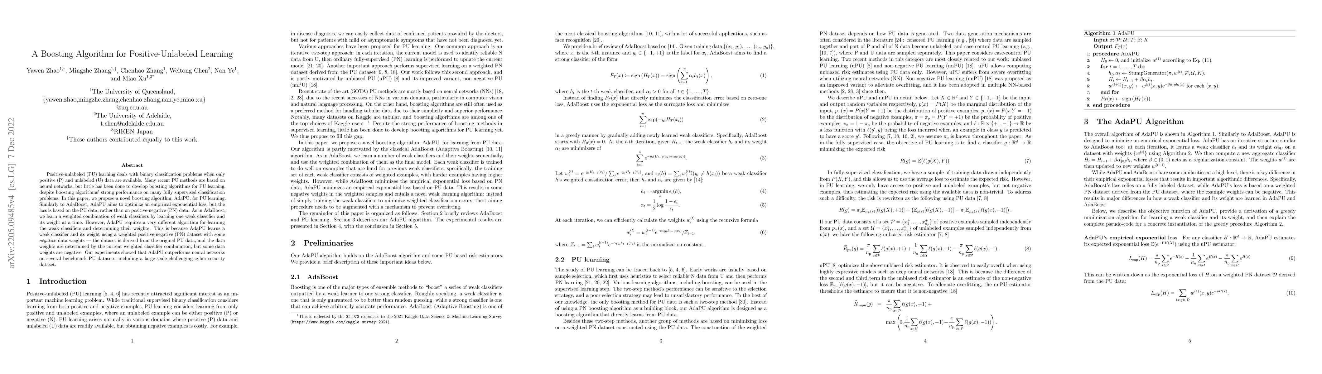 Thumbnail for A Boosting Algorithm for Positive-Unlabeled Learning