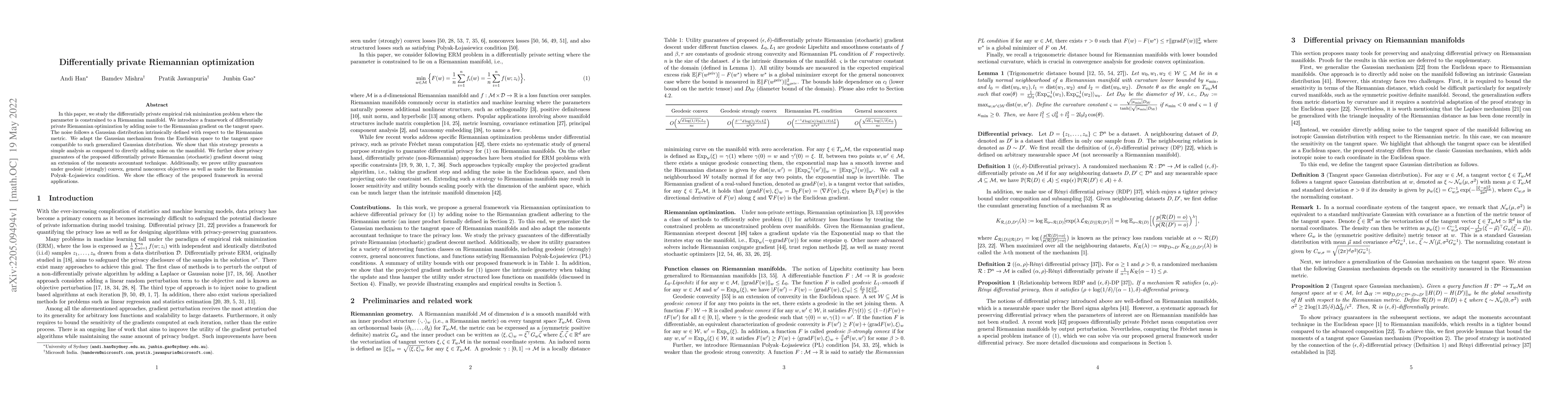 Thumbnail for Differentially private Riemannian optimization