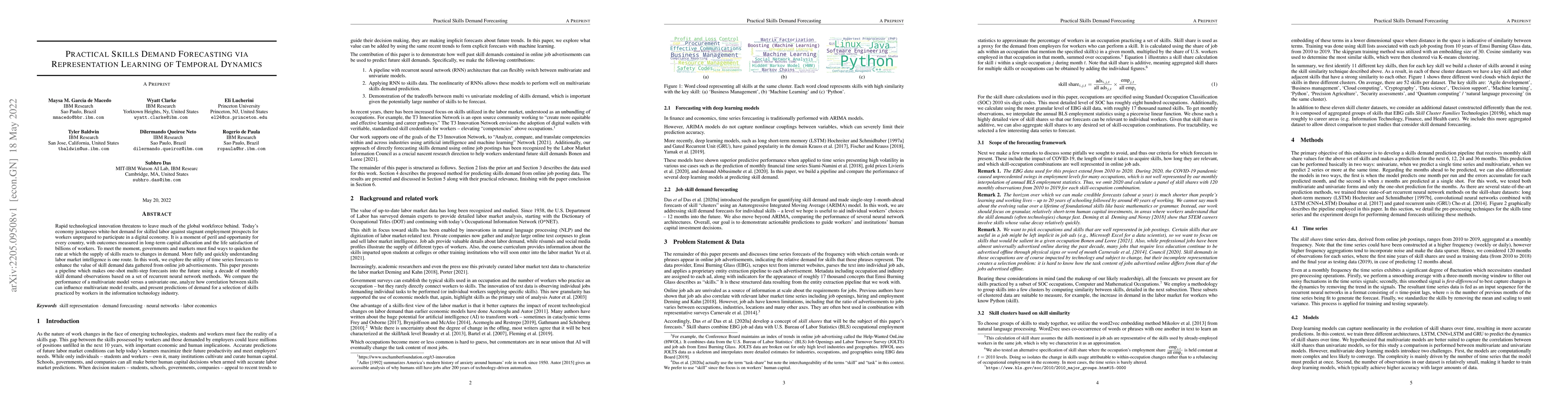 Thumbnail for Practical Skills Demand Forecasting via Representation Learning of
  Temporal Dynamics