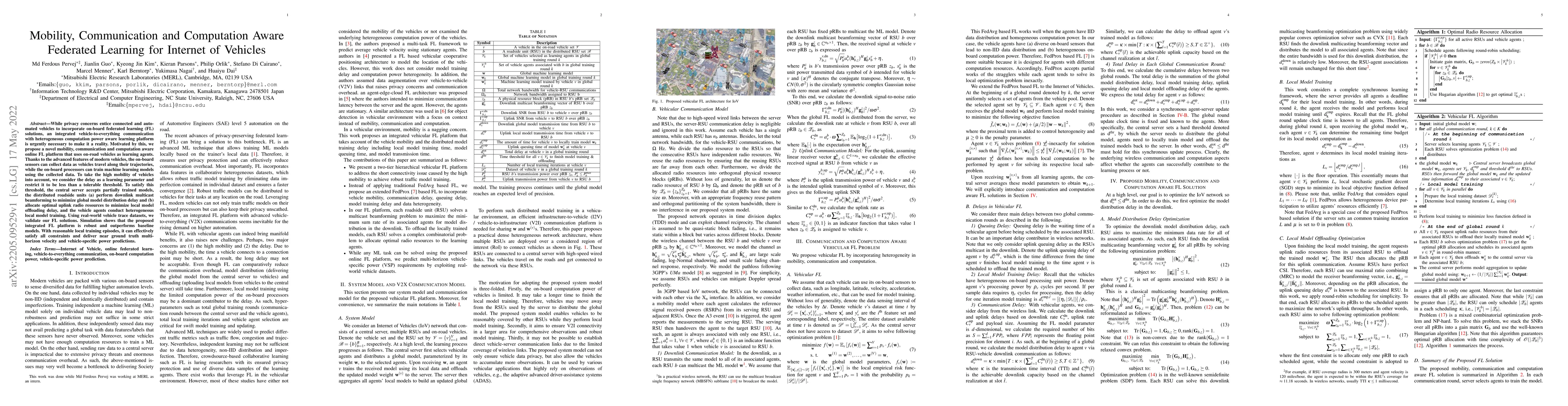 Thumbnail for Mobility, Communication and Computation Aware Federated Learning for
  Internet of Vehicles