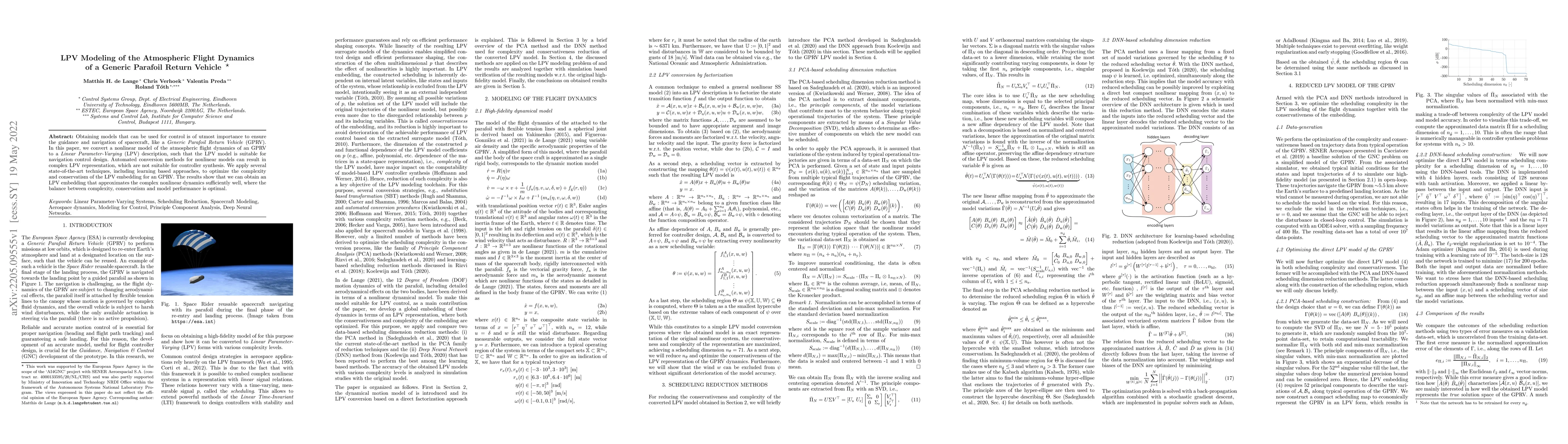 Thumbnail for LPV Modeling of the Atmospheric Flight Dynamics of a Generic Parafoil
  Return Vehicle