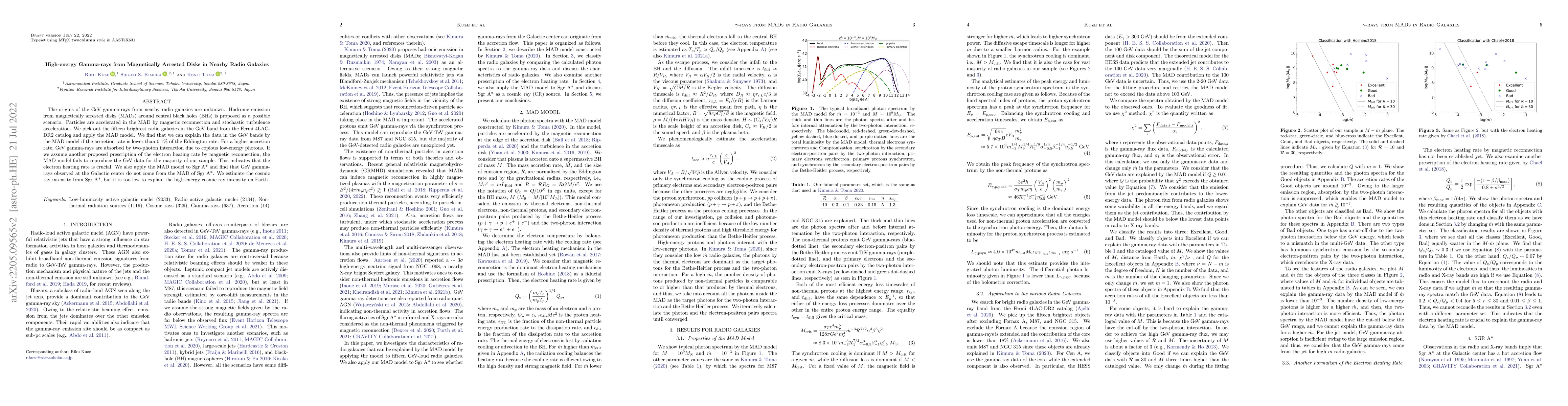 Thumbnail for High-energy Gamma-rays from Magnetically Arrested Disks in Nearby Radio
  Galaxies