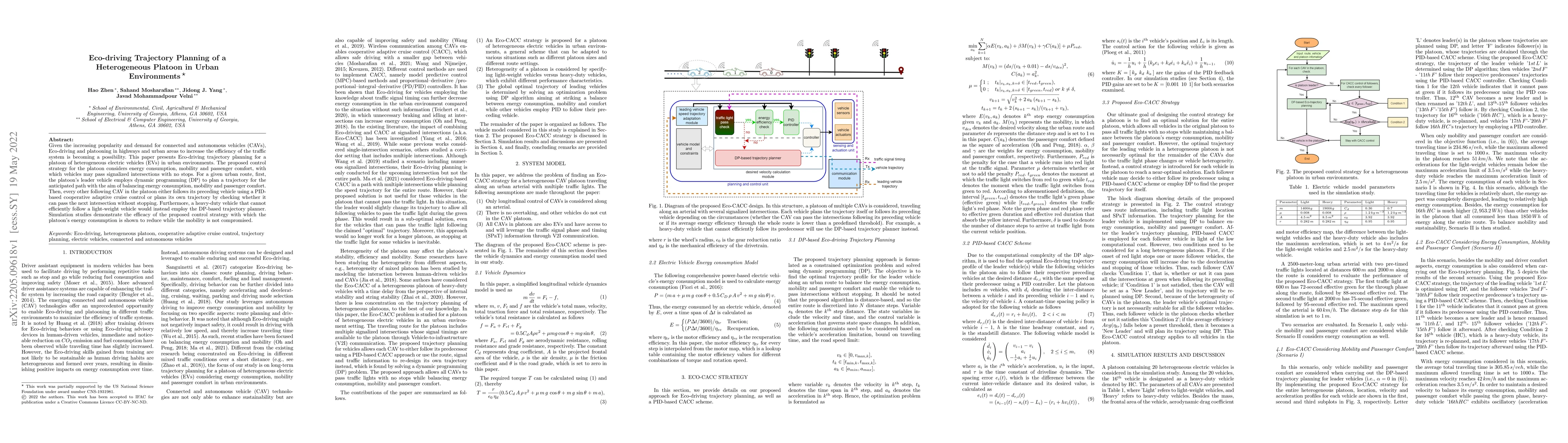 Thumbnail for Eco-driving Trajectory Planning of a Heterogeneous Platoon in Urban
  Environments