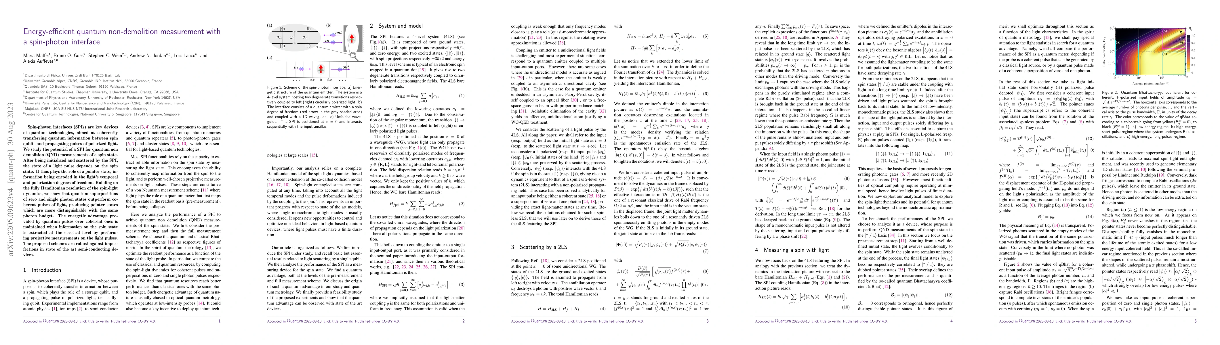 Thumbnail for Energy-efficient quantum non-demolition measurement with a spin-photon
  interface