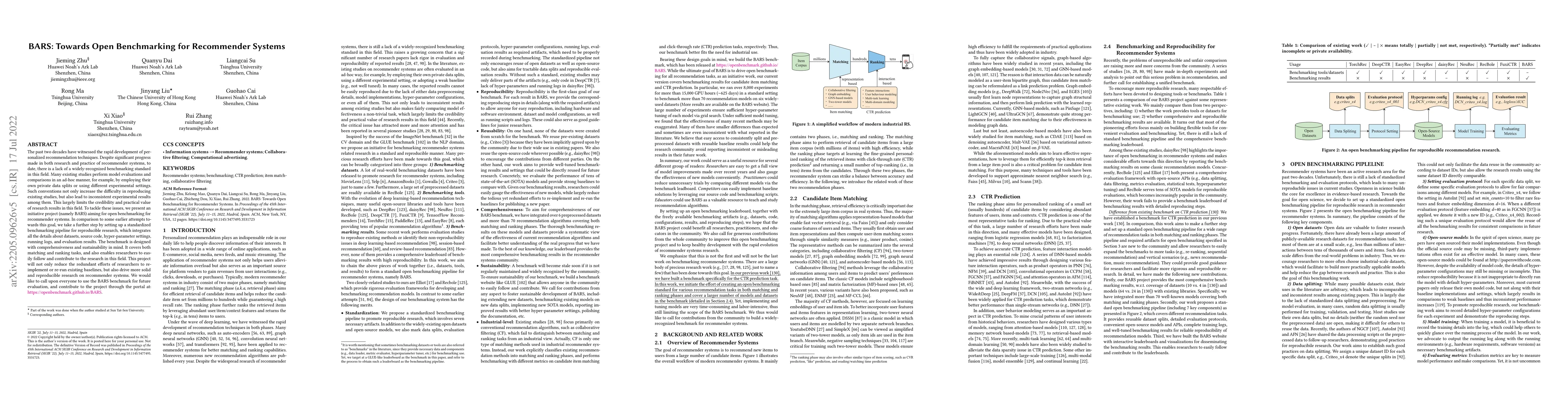 Thumbnail for BARS: Towards Open Benchmarking for Recommender Systems