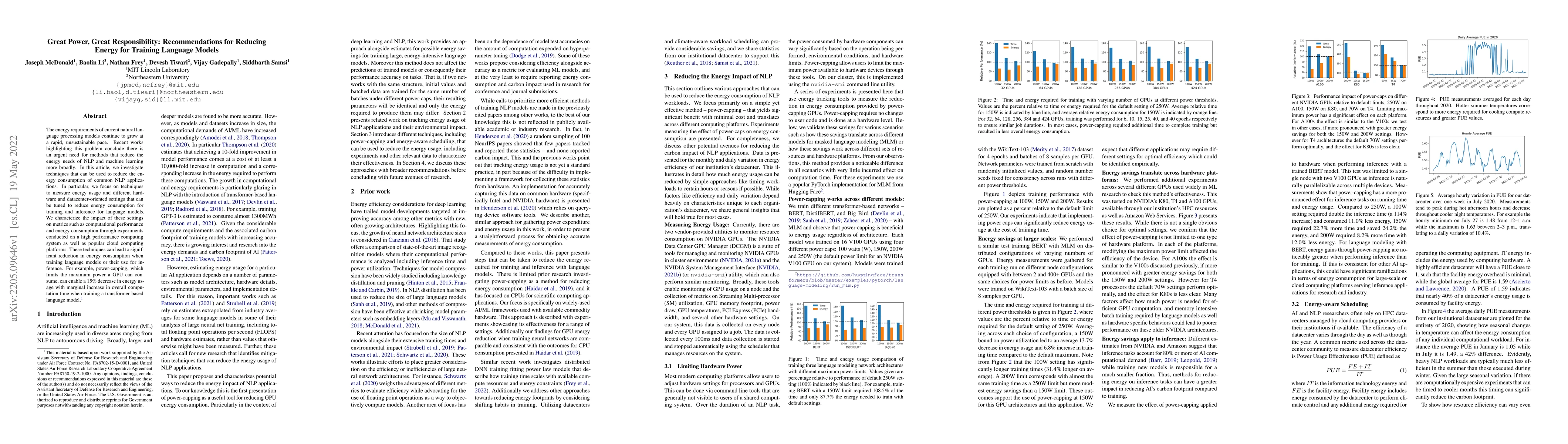 Thumbnail for Great Power, Great Responsibility: Recommendations for Reducing Energy
  for Training Language Models