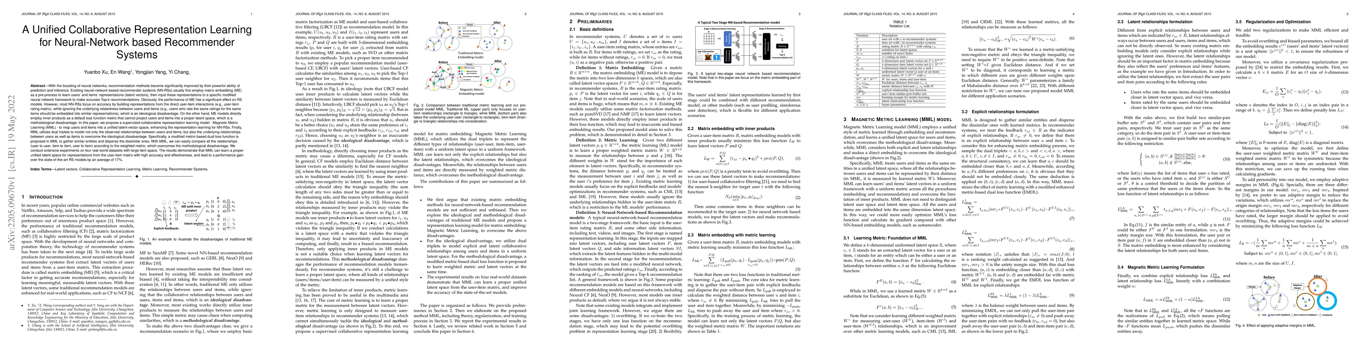 Thumbnail for A Unified Collaborative Representation Learning for Neural-Network based
  Recommender Systems