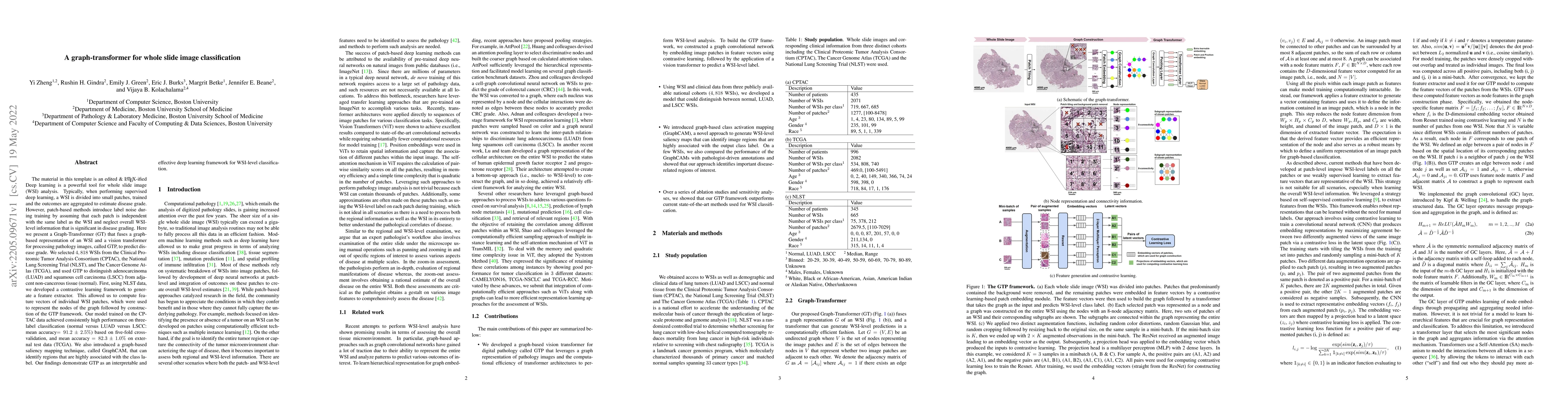 Thumbnail for A graph-transformer for whole slide image classification