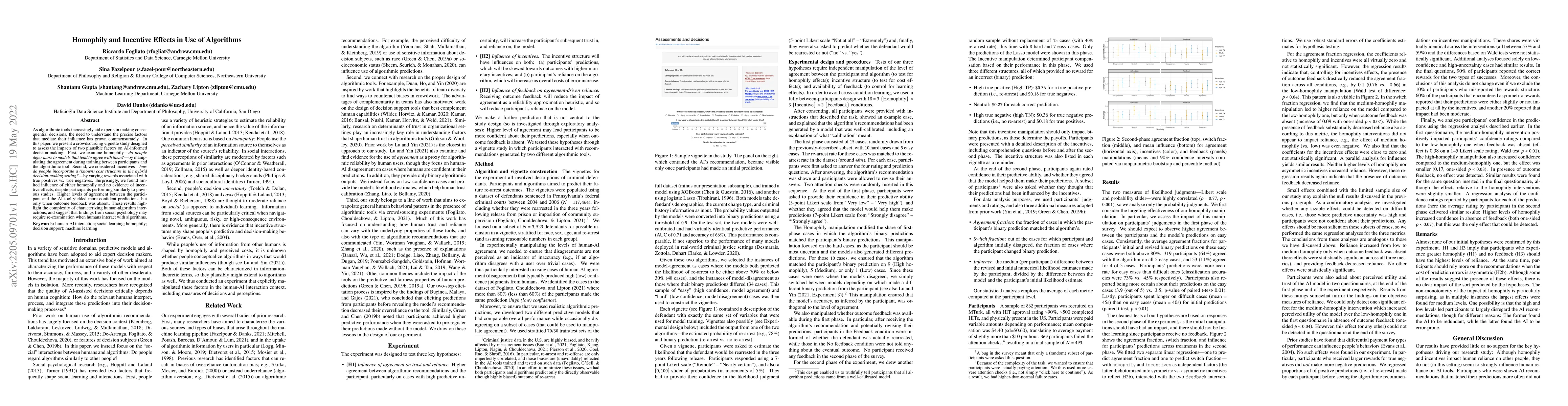 Thumbnail for Homophily and Incentive Effects in Use of Algorithms