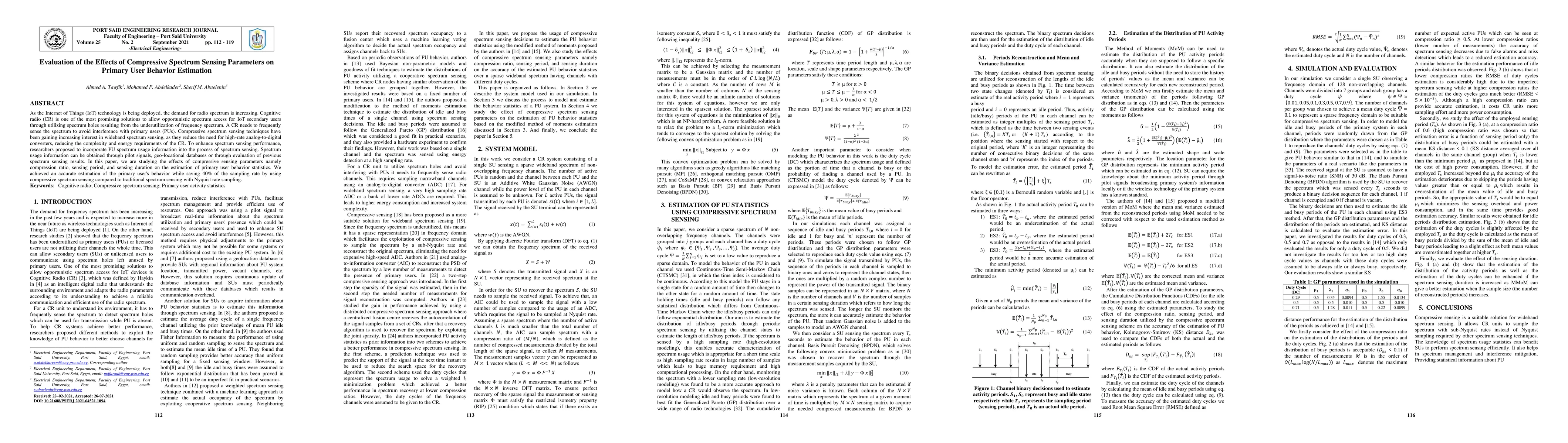 Thumbnail for Evaluation of the Effects of Compressive Spectrum Sensing Parameters on
  Primary User Behavior Estimation