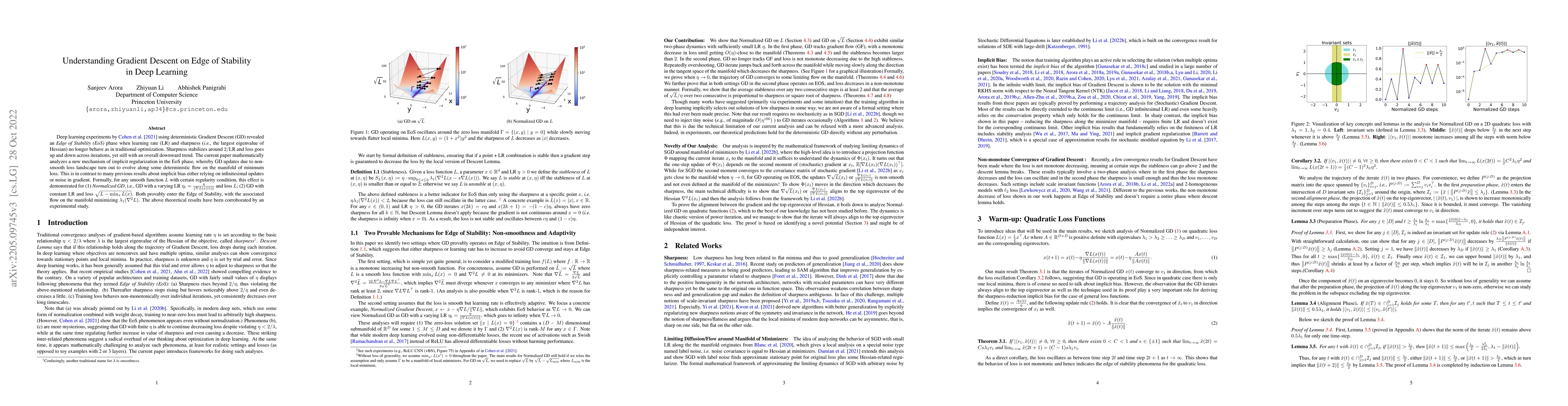 Thumbnail for Understanding Gradient Descent on Edge of Stability in Deep Learning