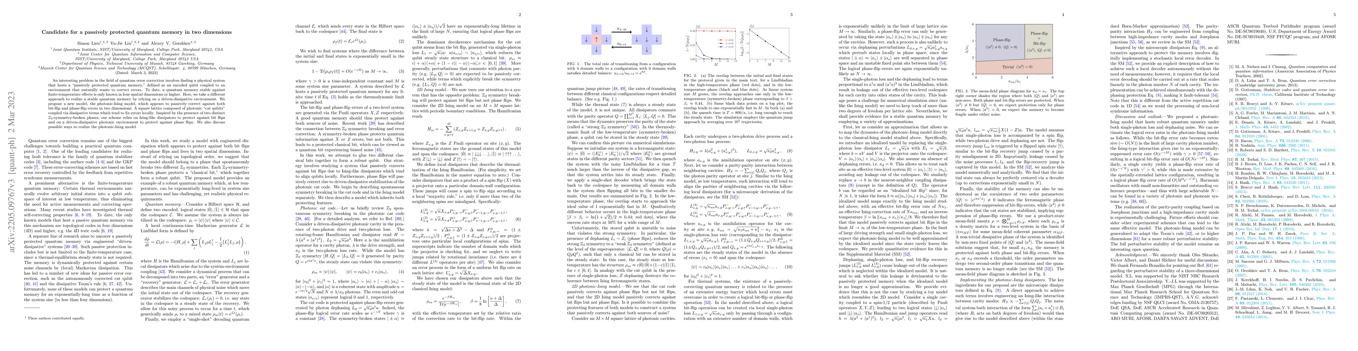 Thumbnail for Candidate for a passively protected quantum memory in two dimensions