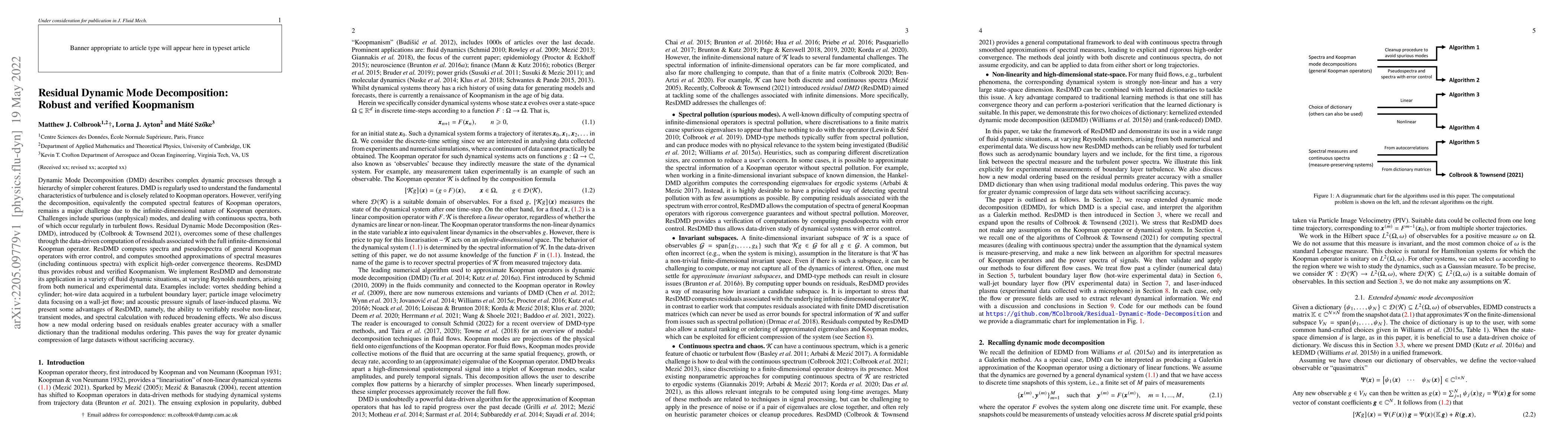 Thumbnail for Residual Dynamic Mode Decomposition: Robust and verified Koopmanism