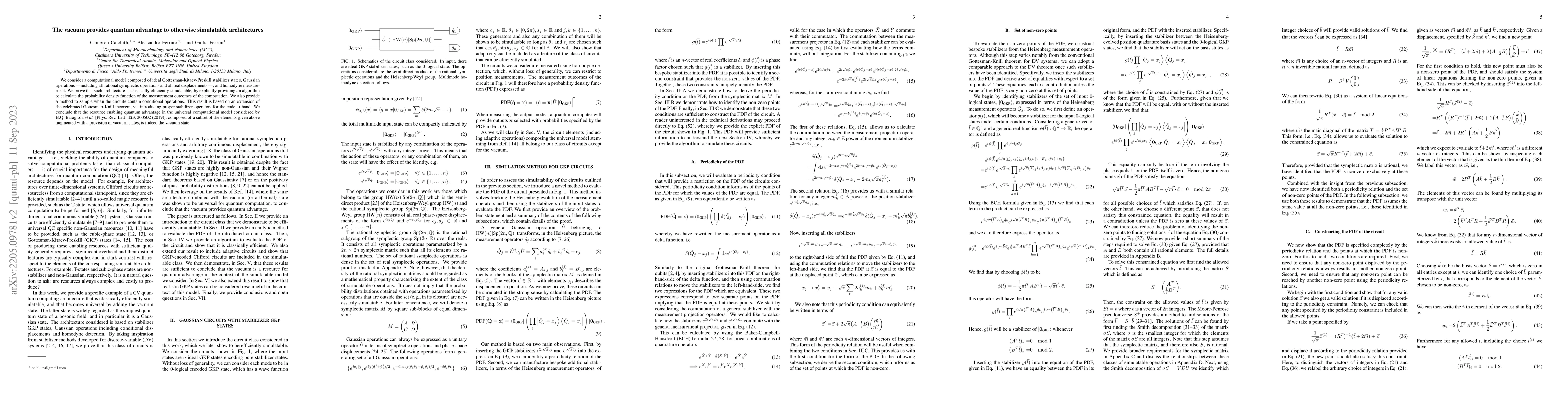 Thumbnail for The vacuum provides quantum advantage to otherwise simulatable
  architectures