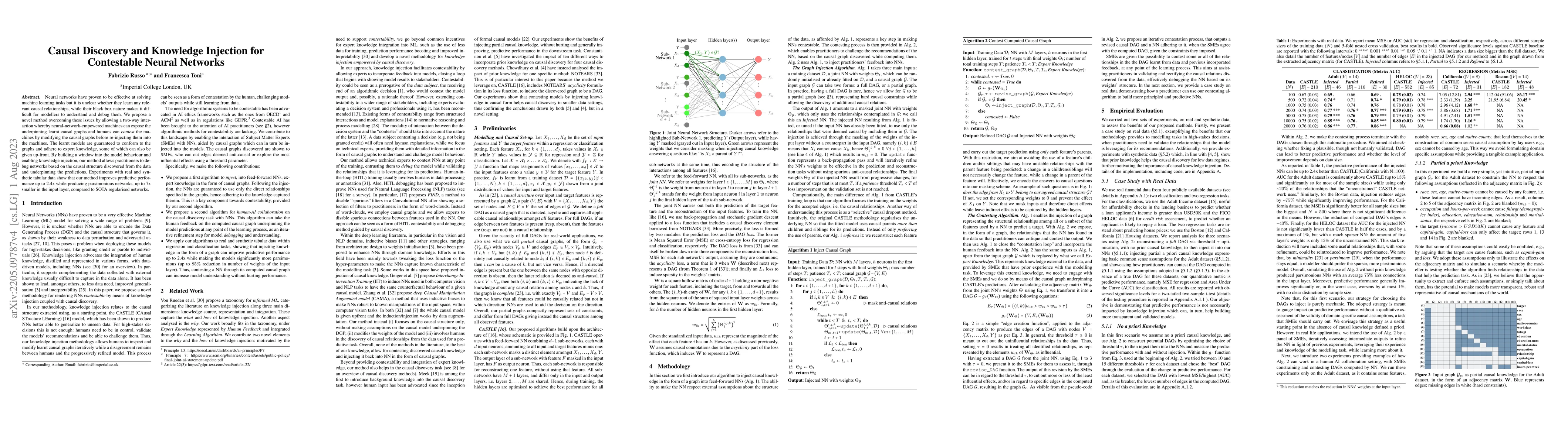 Thumbnail for Causal Discovery and Knowledge Injection for Contestable Neural Networks
  (with Appendices)