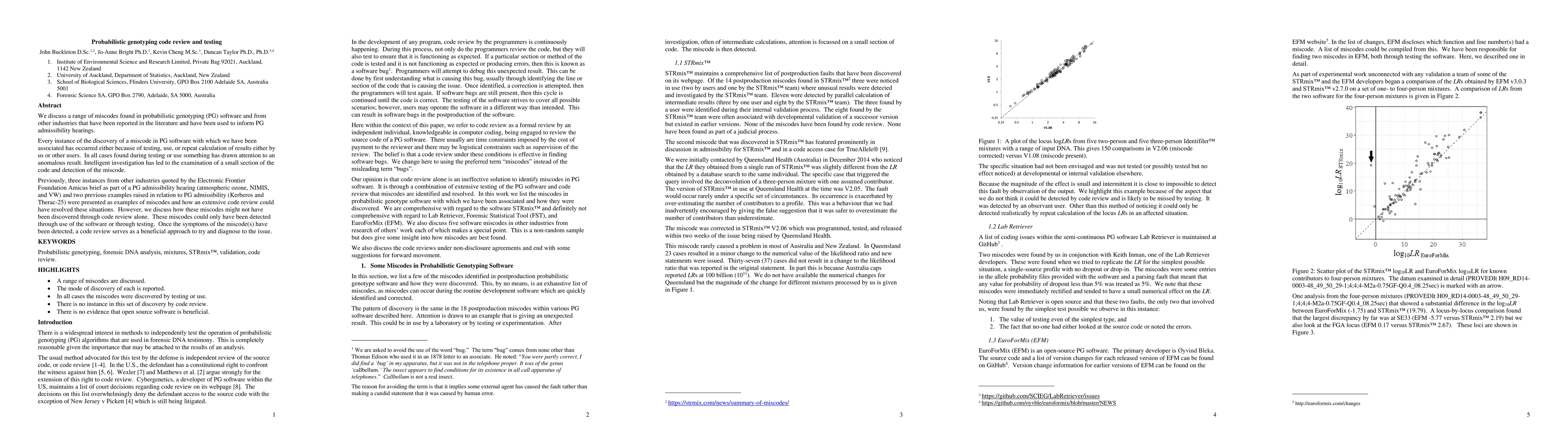 Thumbnail for Probabilistic genotyping code review and testing