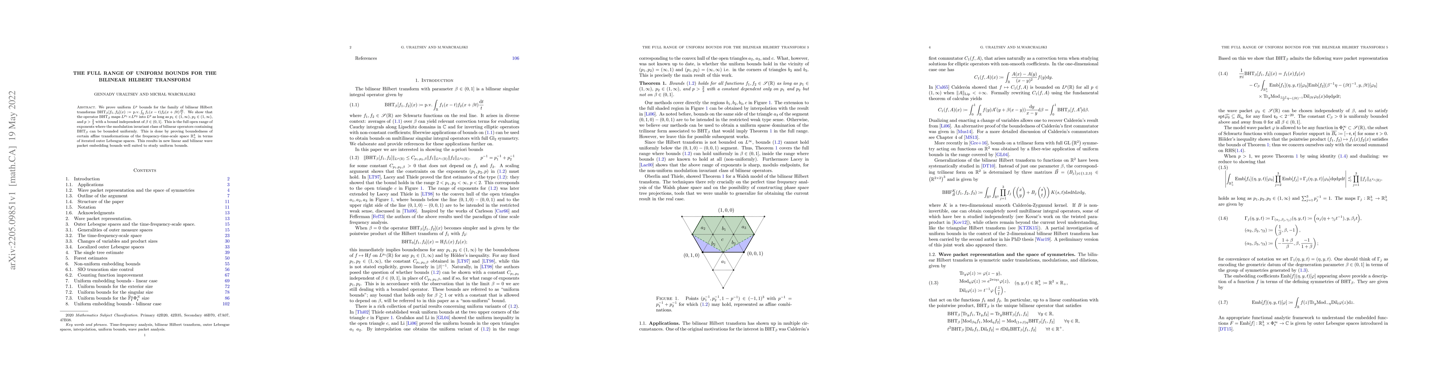 Thumbnail for The full range of uniform bounds for the bilinear Hilbert transform