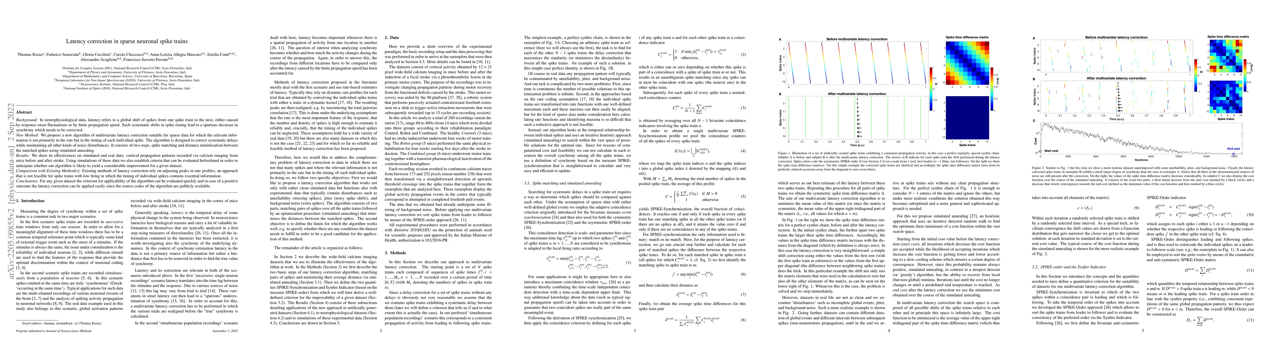 Thumbnail for Latency correction in sparse neuronal spike trains