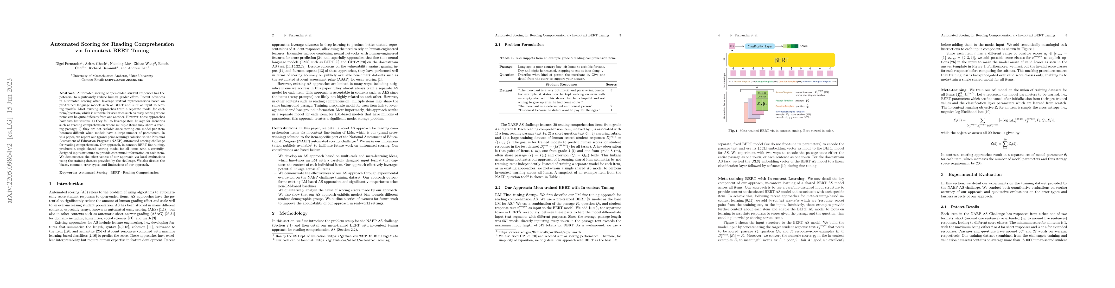 Thumbnail for Automated Scoring for Reading Comprehension via In-context BERT Tuning