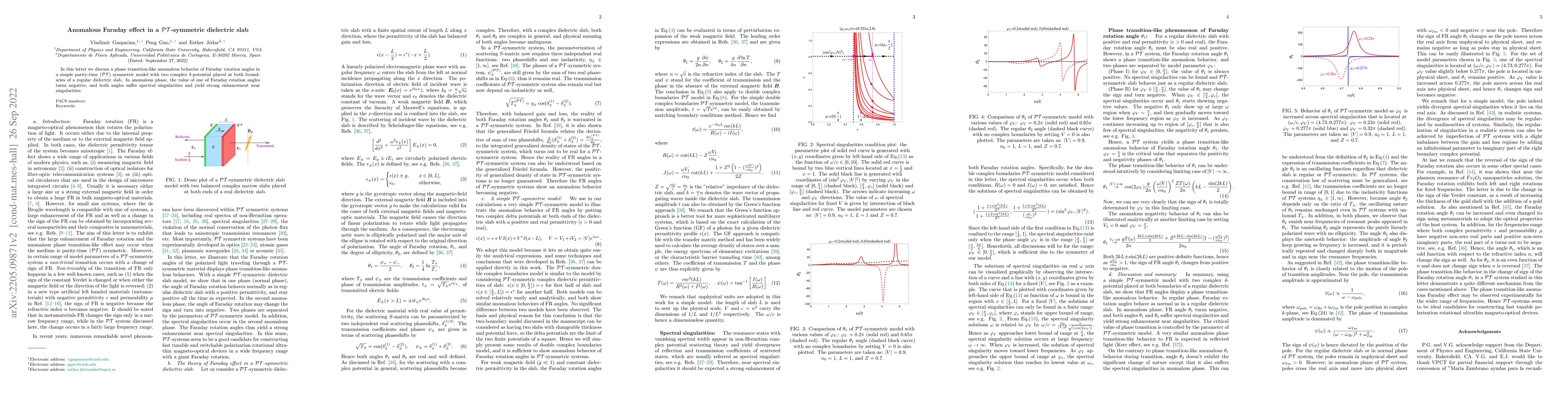 Thumbnail for Anomalous Faraday effect in a $\mathcal{P}\mathcal{T}$-symmetric
  dielectric slab