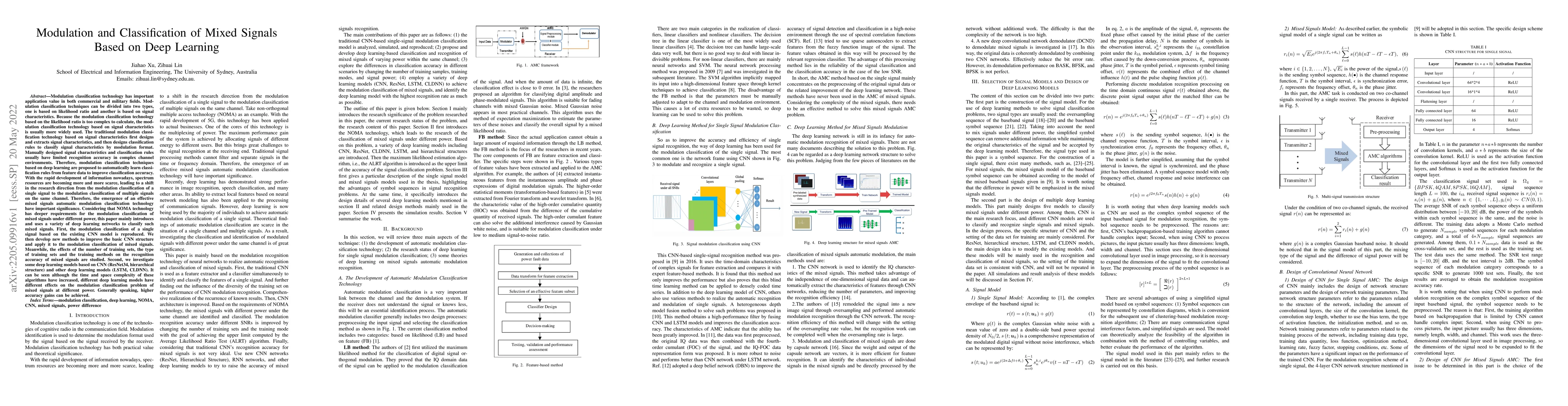 Thumbnail for Modulation and Classification of Mixed Signals Based on Deep Learning
