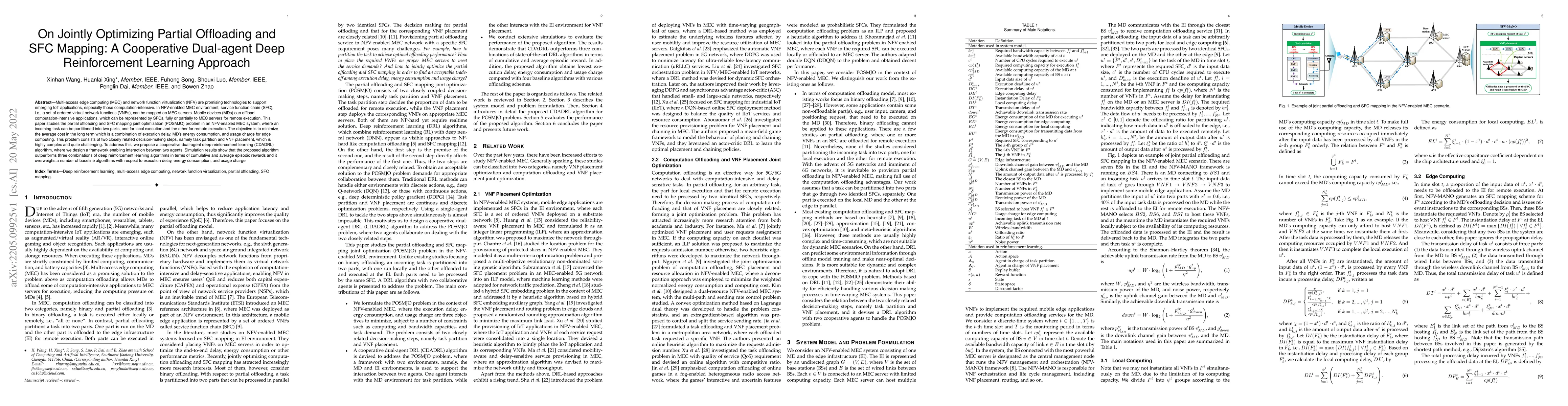 Thumbnail for On Jointly Optimizing Partial Offloading and SFC Mapping: A Cooperative
  Dual-agent Deep Reinforcement Learning Approach