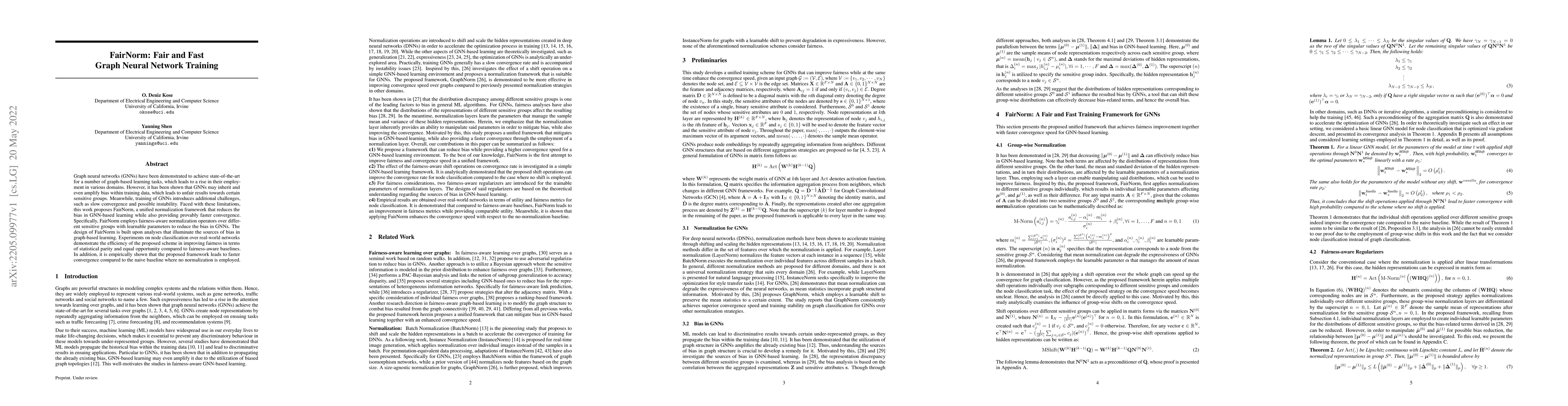 Thumbnail for FairNorm: Fair and Fast Graph Neural Network Training