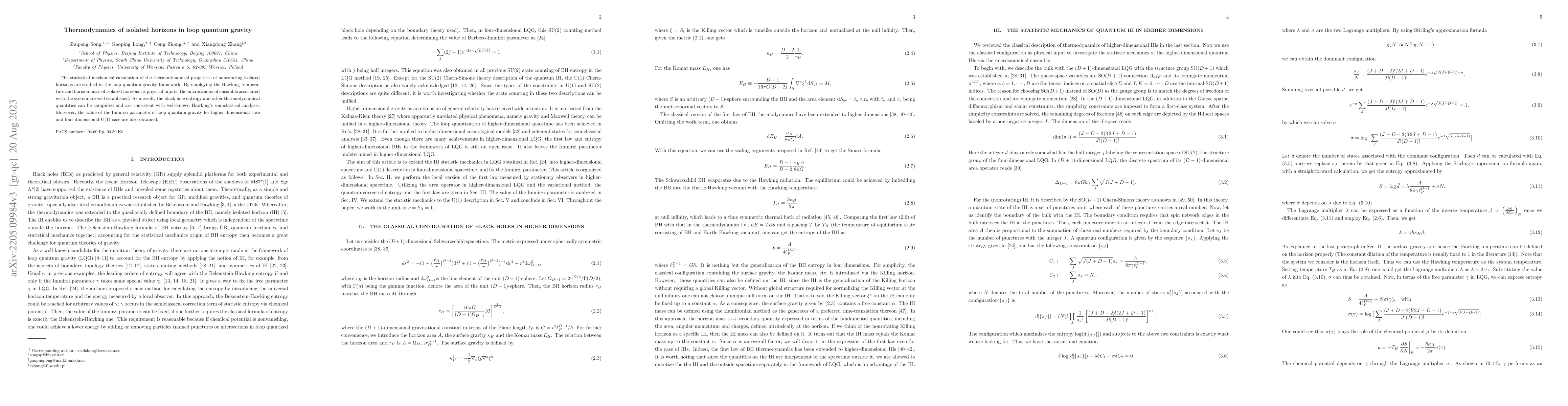 Thumbnail for The thermodynamics of isolated horizons in loop quantum gravity