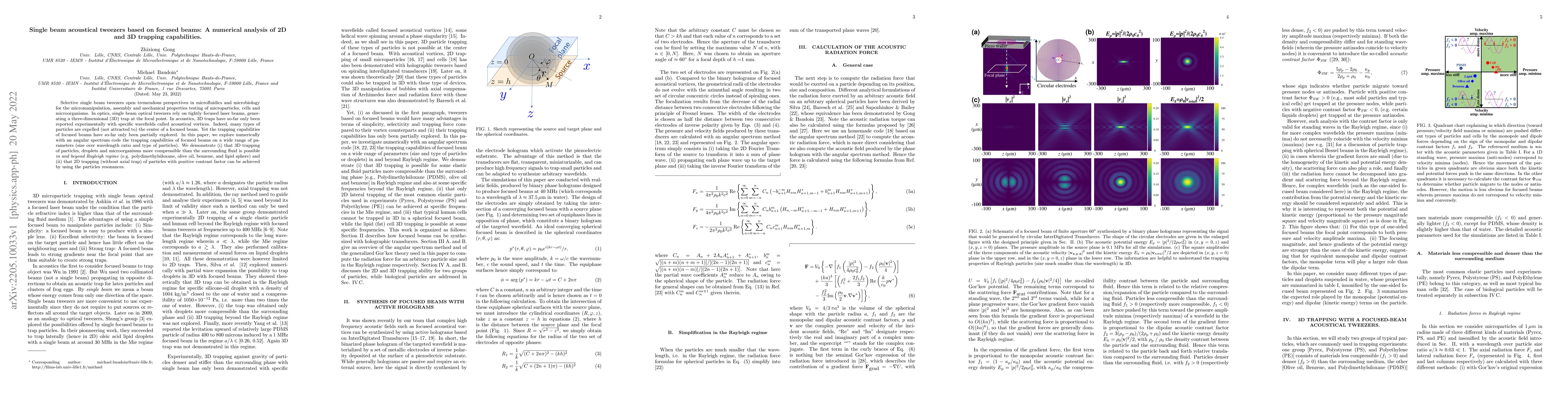 Thumbnail for Single beam acoustical tweezers based on focused beams: A numerical
  analysis of 2D and 3D trapping capabilities