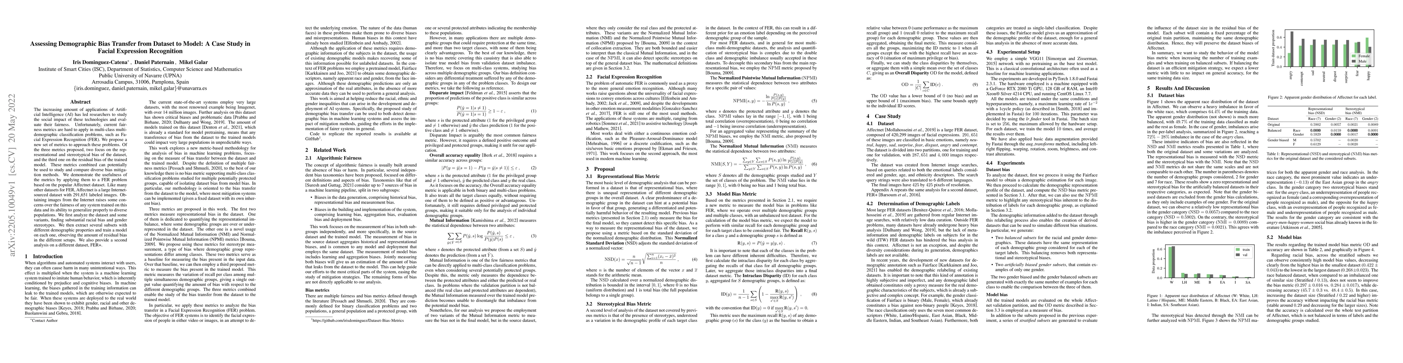 Thumbnail for Assessing Demographic Bias Transfer from Dataset to Model: A Case Study
  in Facial Expression Recognition