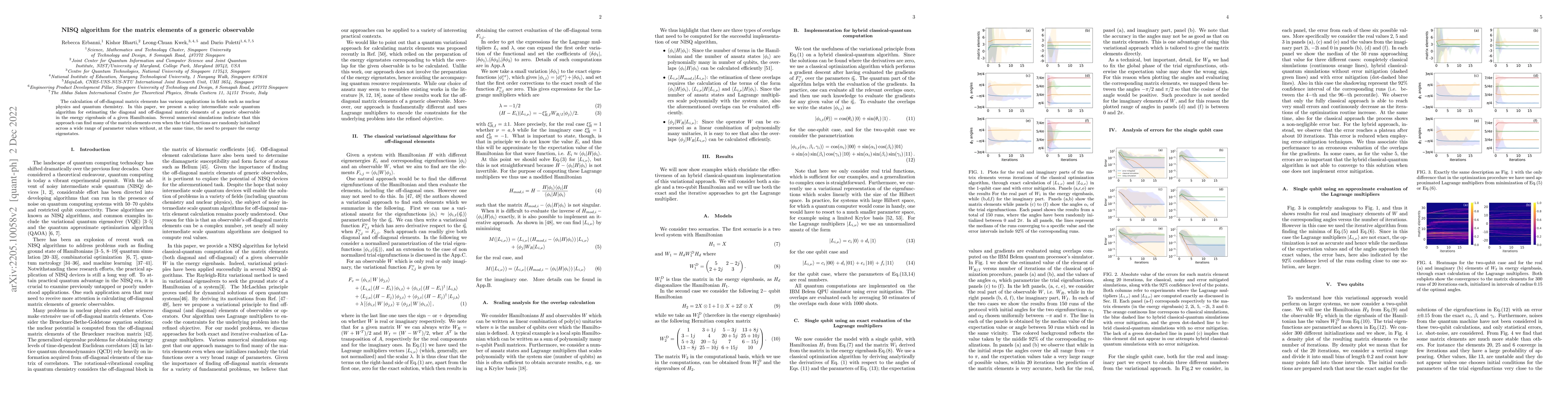 Thumbnail for NISQ algorithm for the matrix elements of a generic observable