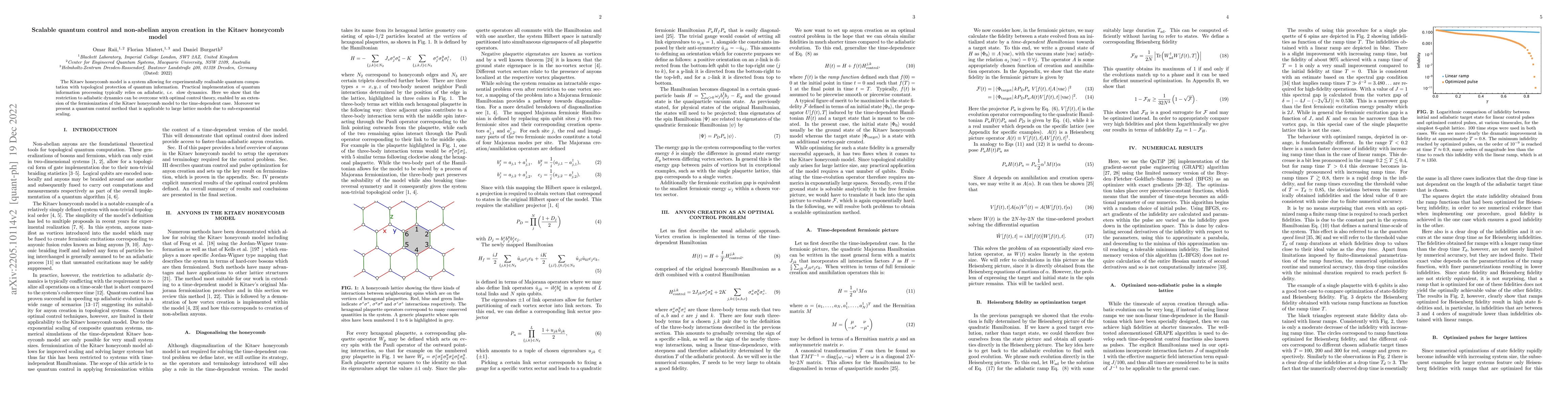 Thumbnail for Scalable quantum control and non-abelian anyon creation in the Kitaev
  honeycomb model
