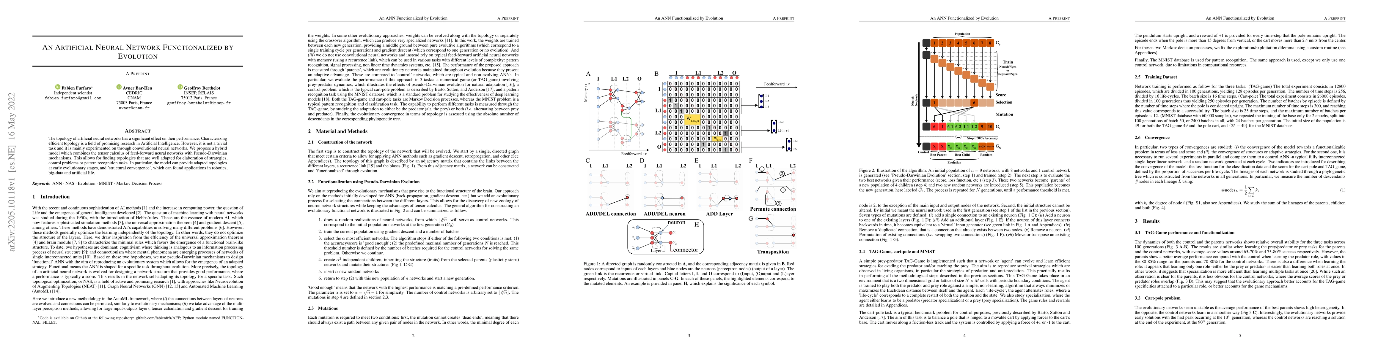 Thumbnail for An Artificial Neural Network Functionalized by Evolution
