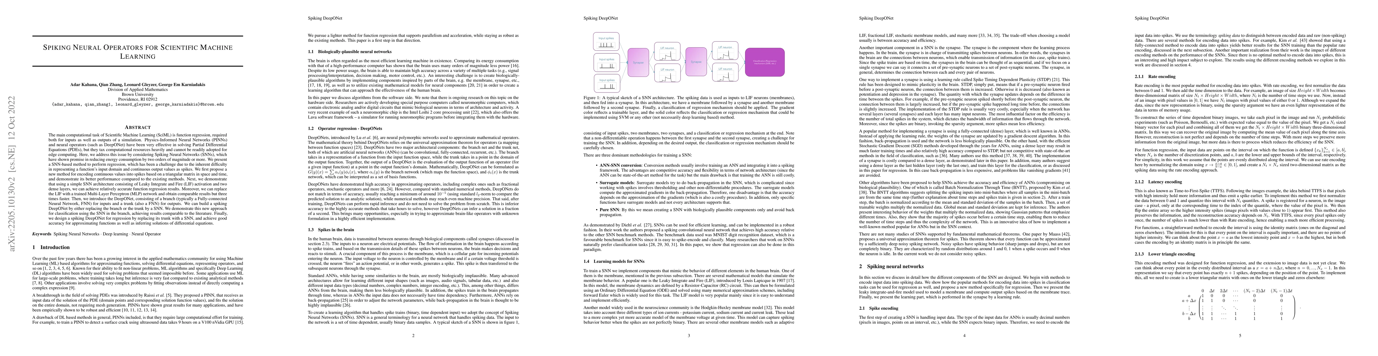 Thumbnail for Spiking Neural Operators for Scientific Machine Learning