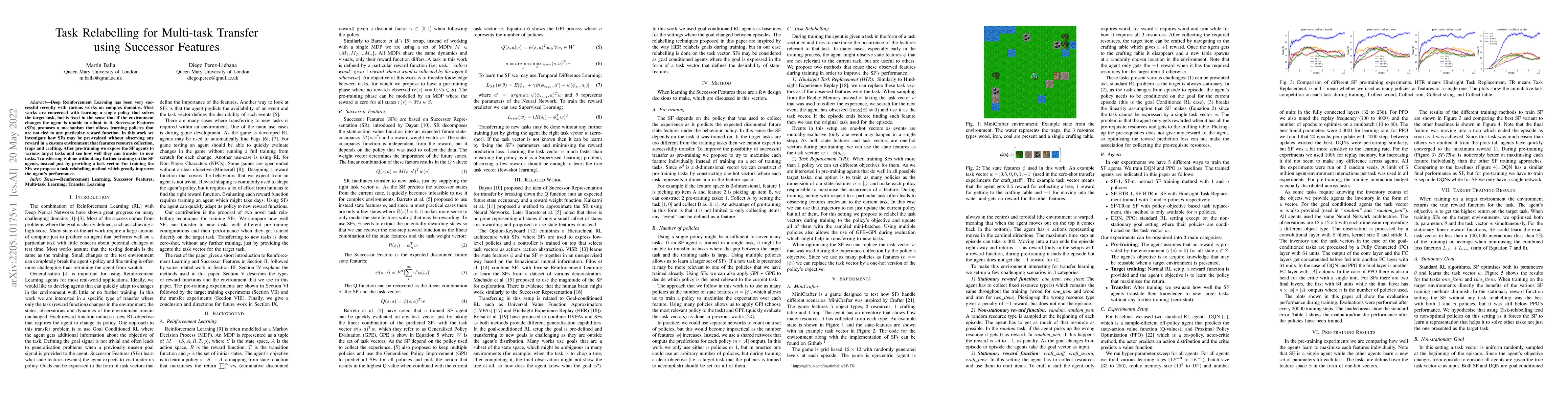 Thumbnail for Task Relabelling for Multi-task Transfer using Successor Features