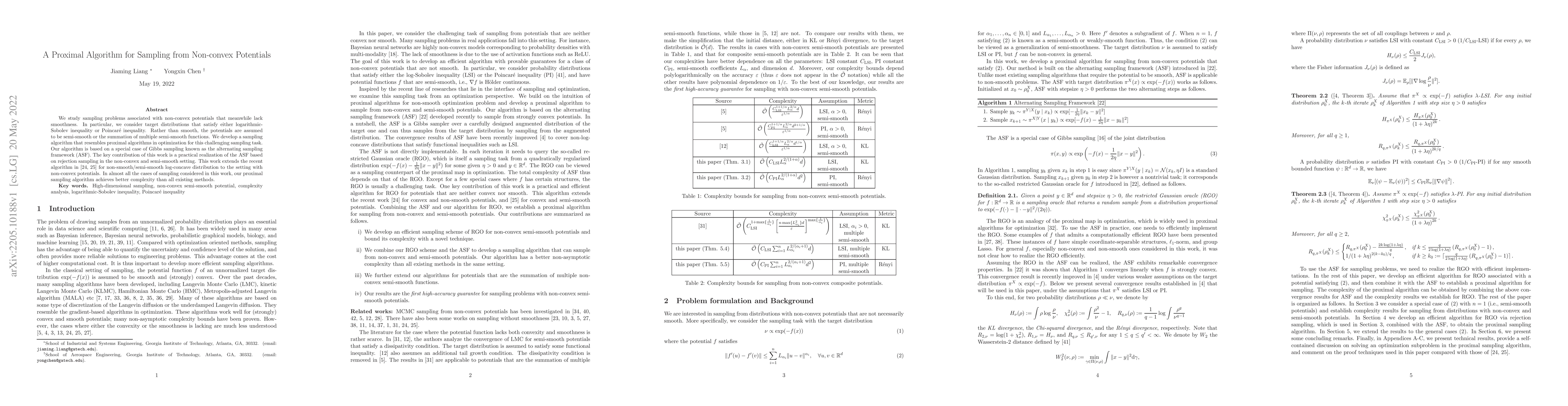 Thumbnail for A Proximal Algorithm for Sampling from Non-convex Potentials