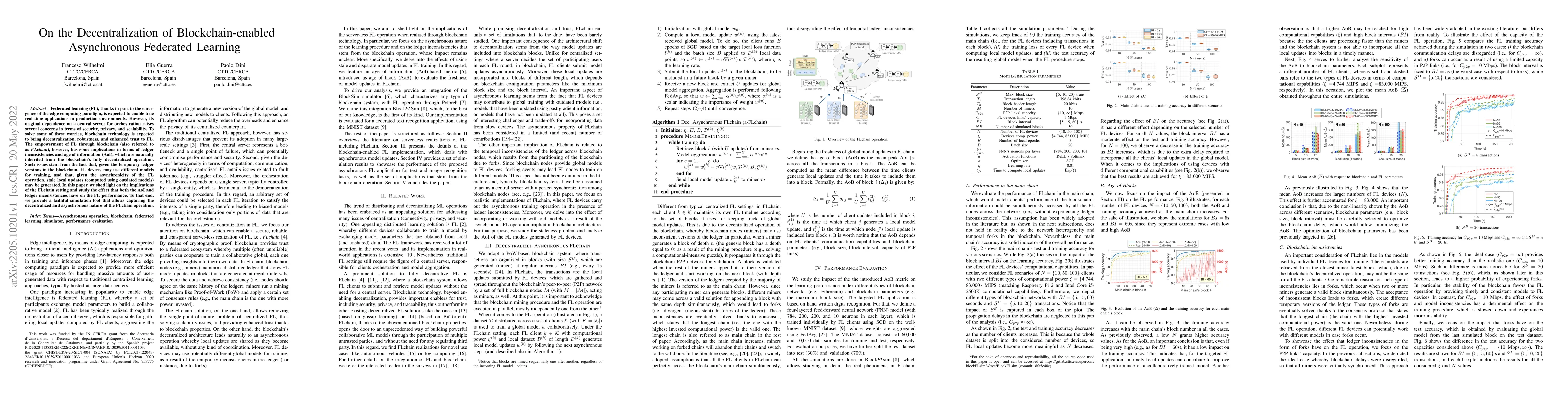 Thumbnail for On the Decentralization of Blockchain-enabled Asynchronous Federated
  Learning