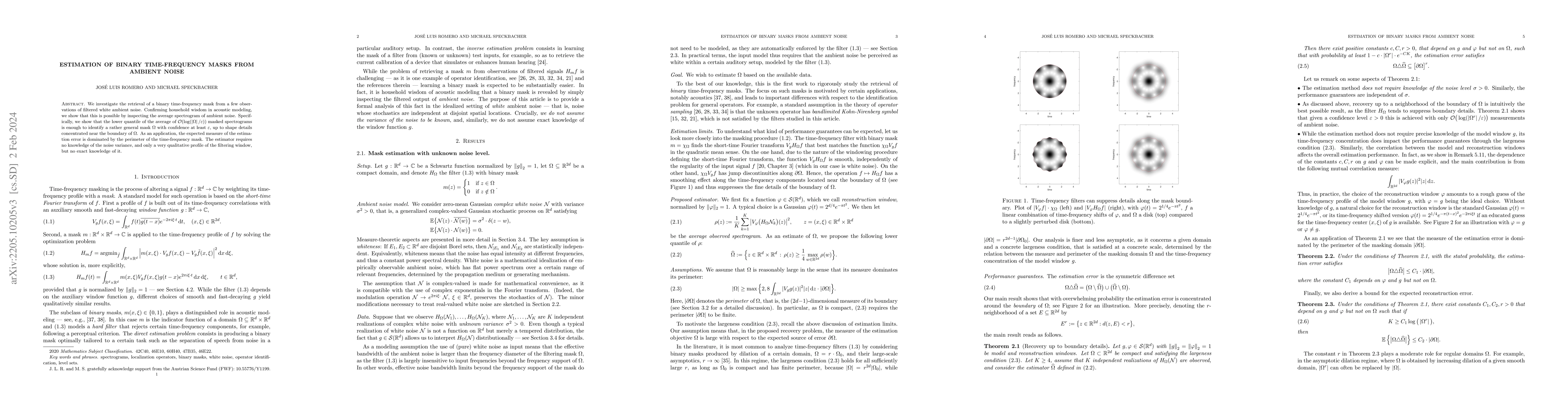 Thumbnail for Estimation of binary time-frequency masks from ambient noise