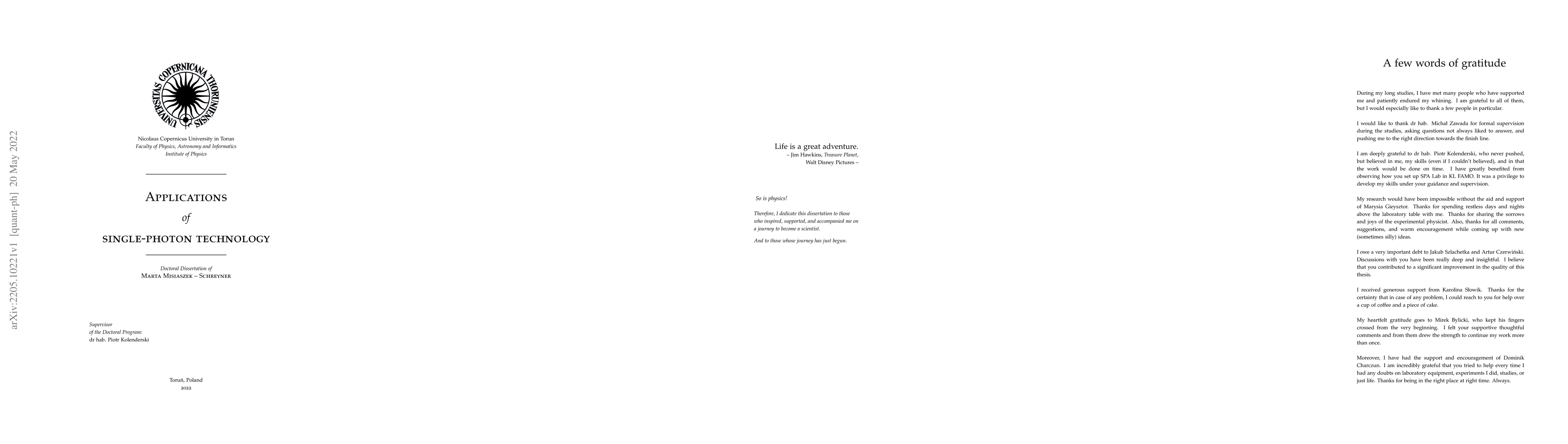 Thumbnail for Applications of single-photon technology