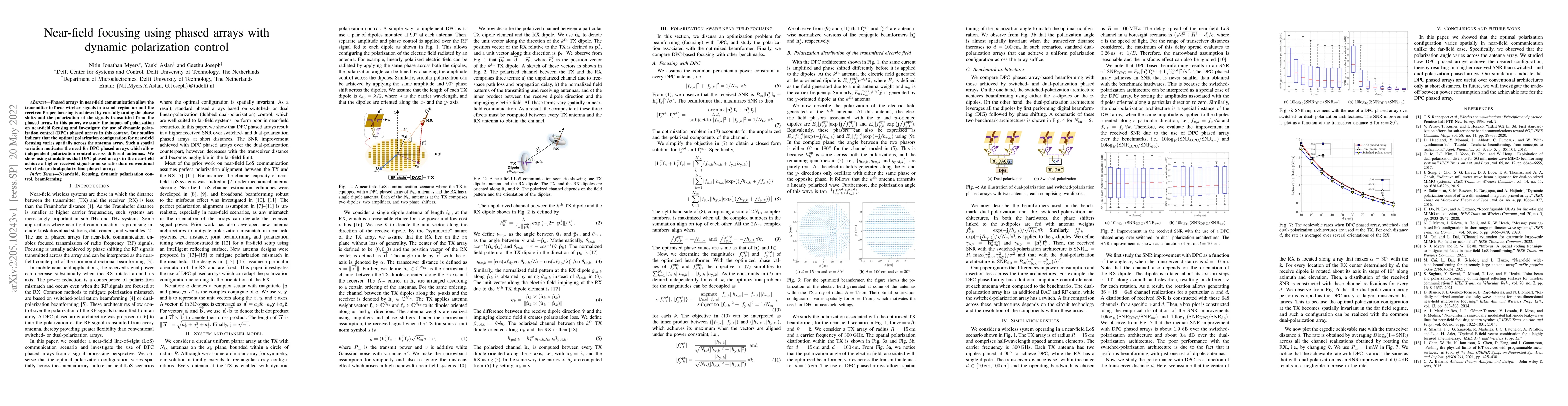 Thumbnail for Near-field focusing using phased arrays with dynamic polarization
  control