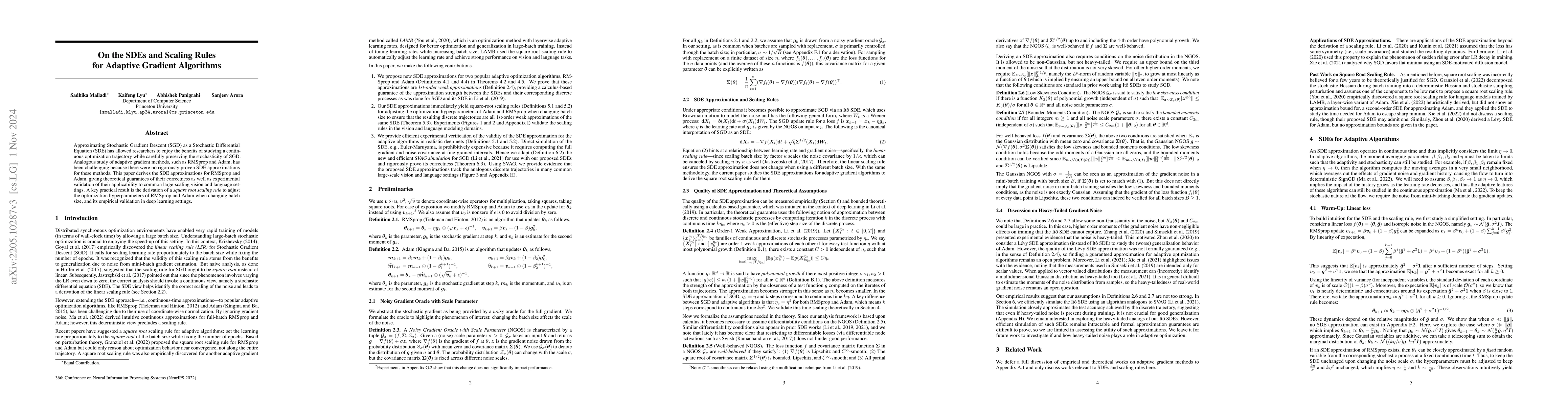 Thumbnail for On the SDEs and Scaling Rules for Adaptive Gradient Algorithms