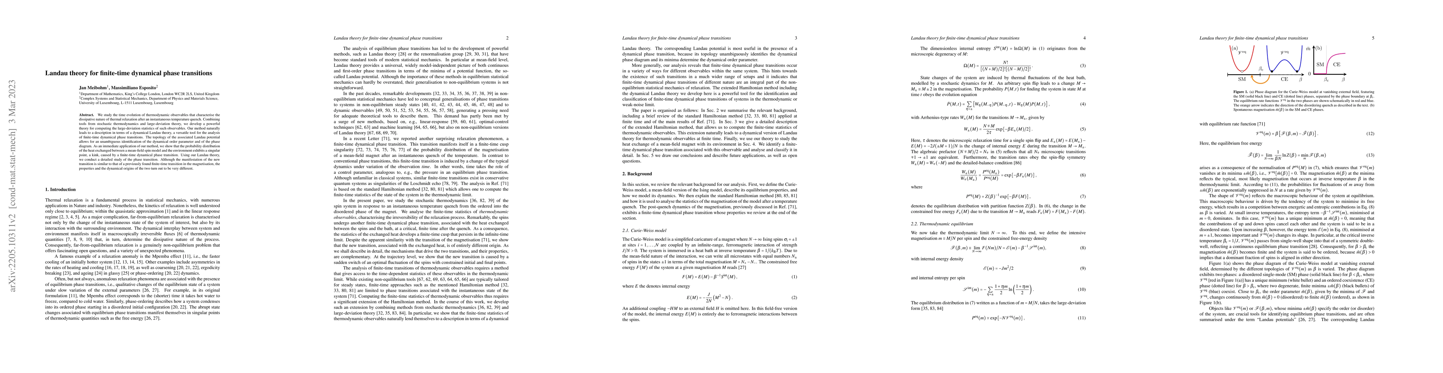 Thumbnail for Landau theory for finite-time dynamical phase transitions