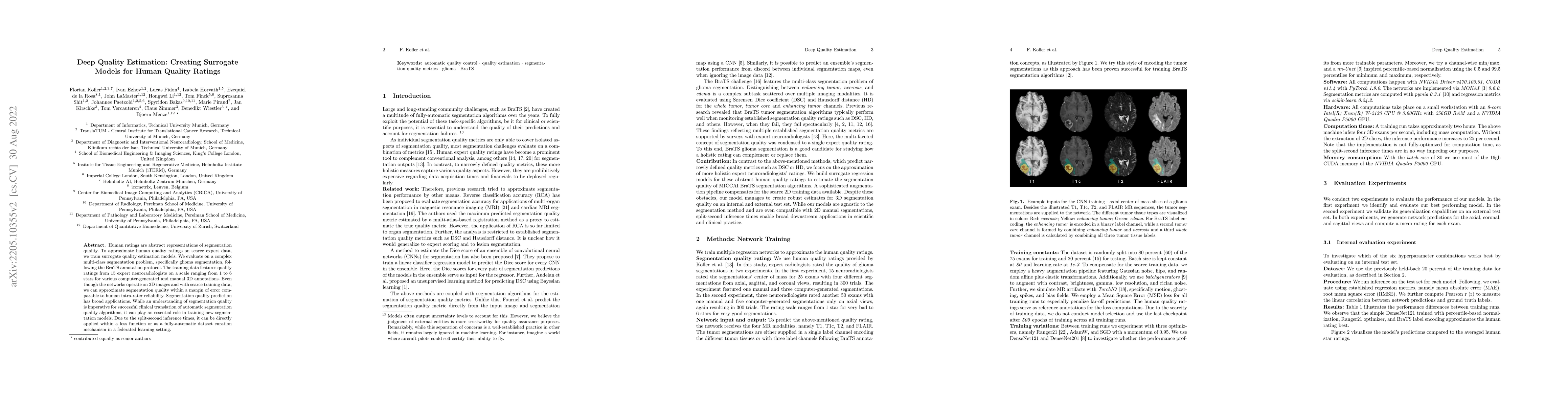 Thumbnail for Deep Quality Estimation: Creating Surrogate Models for Human Quality
  Ratings
