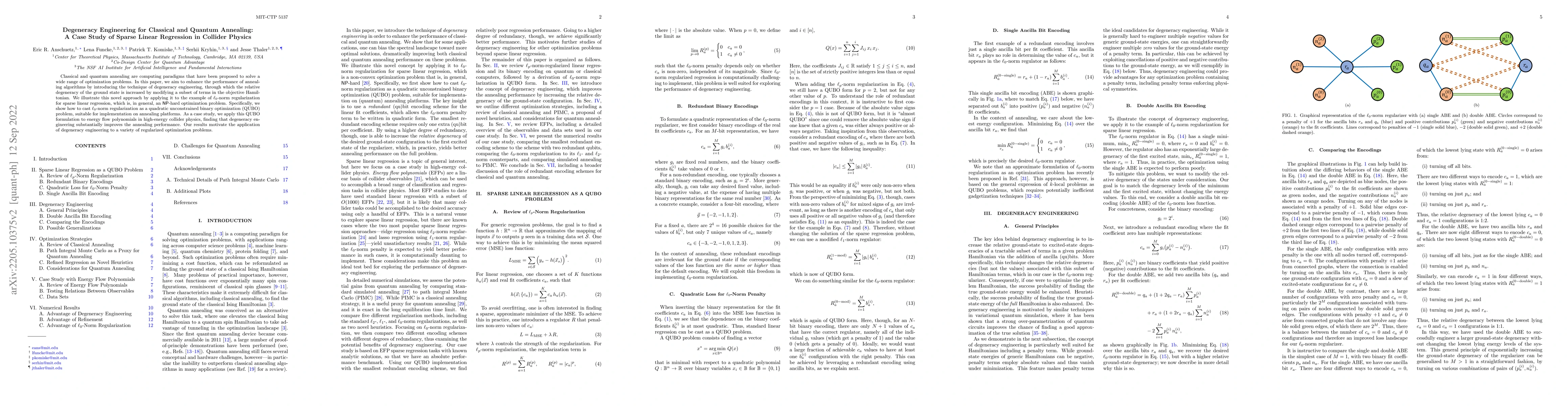 Thumbnail for Degeneracy Engineering for Classical and Quantum Annealing: A Case Study
  of Sparse Linear Regression in Collider Physics