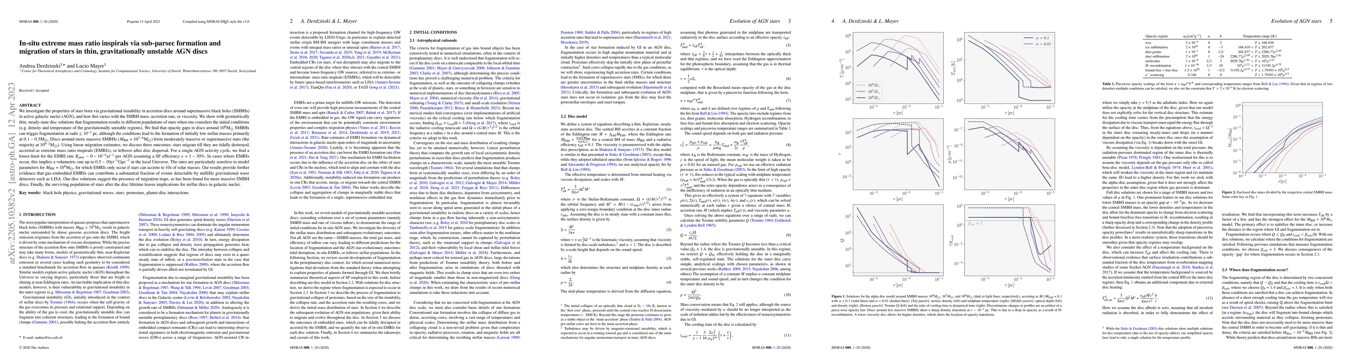 Thumbnail for In-situ extreme mass ratio inspirals via sub-parsec formation and
  migration of stars in thin, gravitationally unstable AGN discs