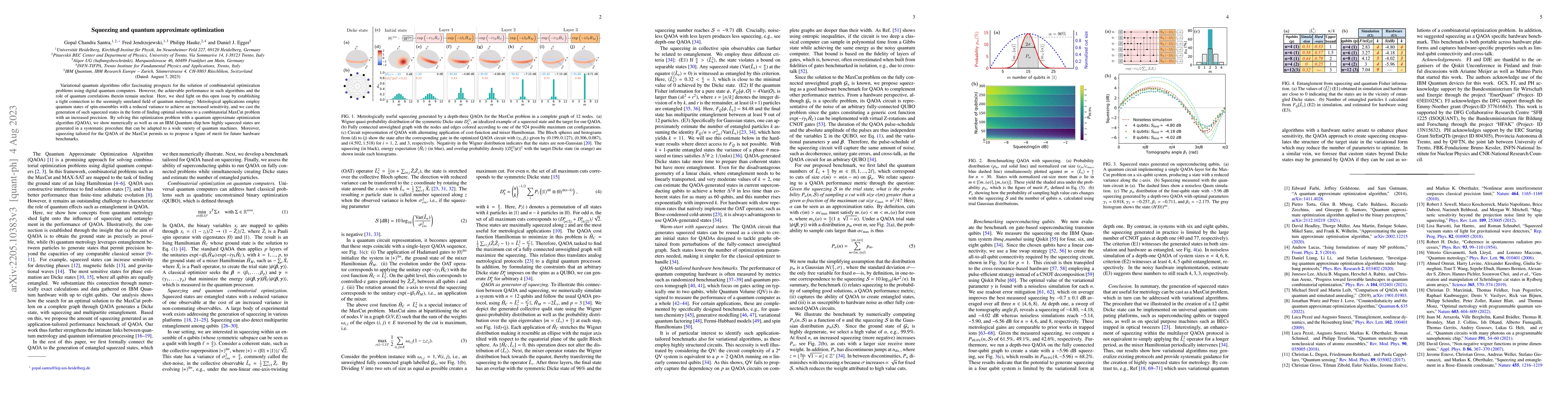 Thumbnail for Squeezing and quantum approximate optimization