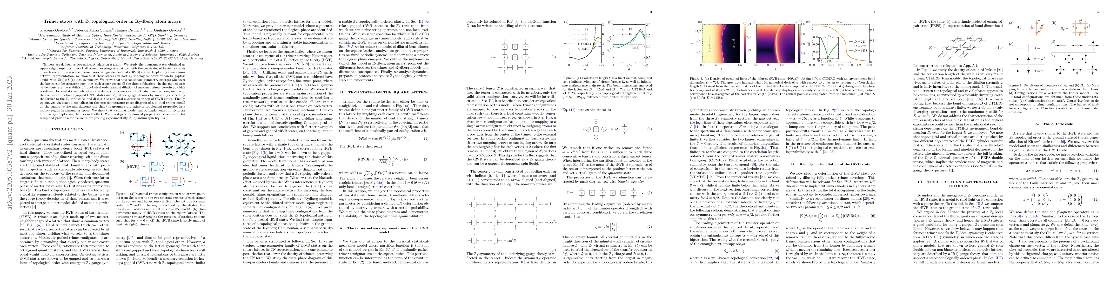 Thumbnail for Trimer states with $\mathbb{Z}_3$ topological order in Rydberg atom
  arrays