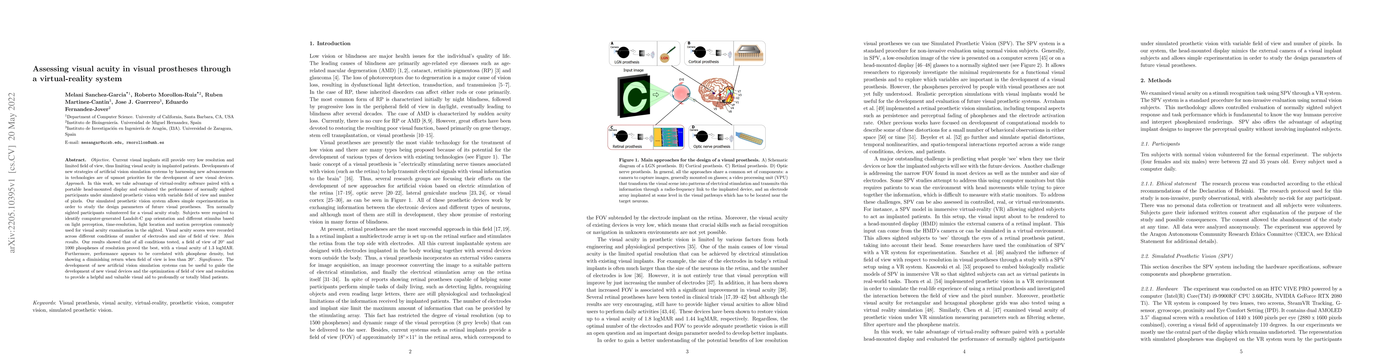 Thumbnail for Assessing visual acuity in visual prostheses through a virtual-reality
  system