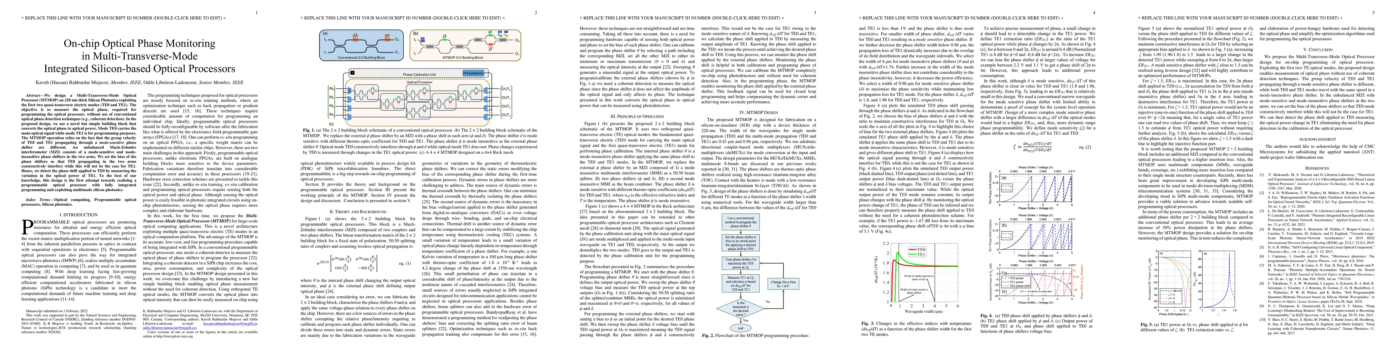 Thumbnail for On-chip Optical Phase Monitoring in Multi-Transverse-Mode Integrated
  Silicon-based Optical Processors