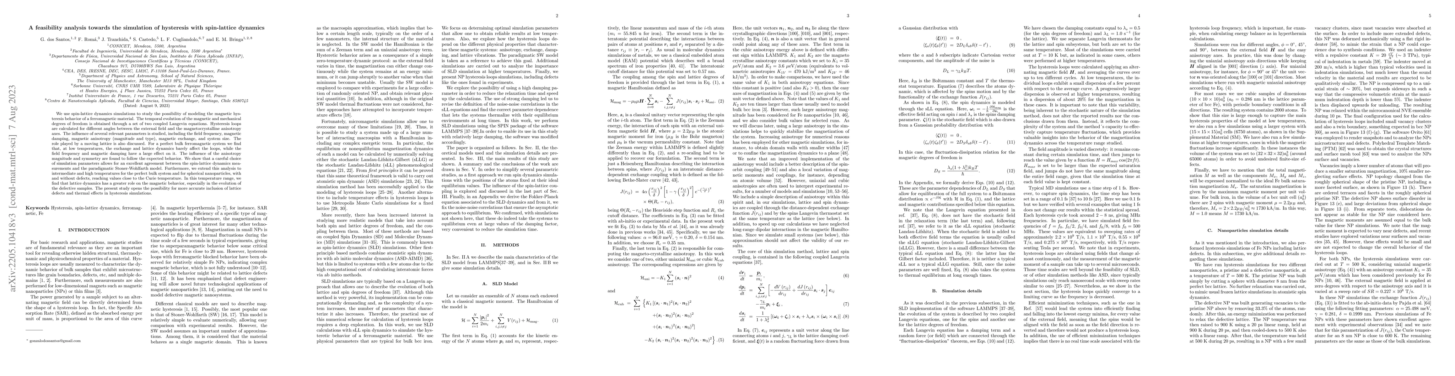 Thumbnail for A feasibility analysis towards the simulation of hysteresis with
  spin-lattice dynamics